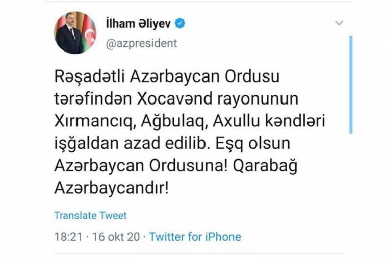 Prezident İlham Əliyev: