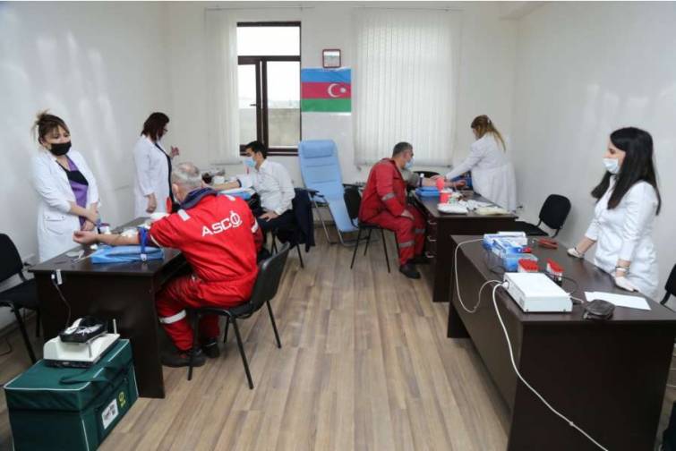 Dənizçilər könüllü qanvermə aksiyasında iştirak ediblər