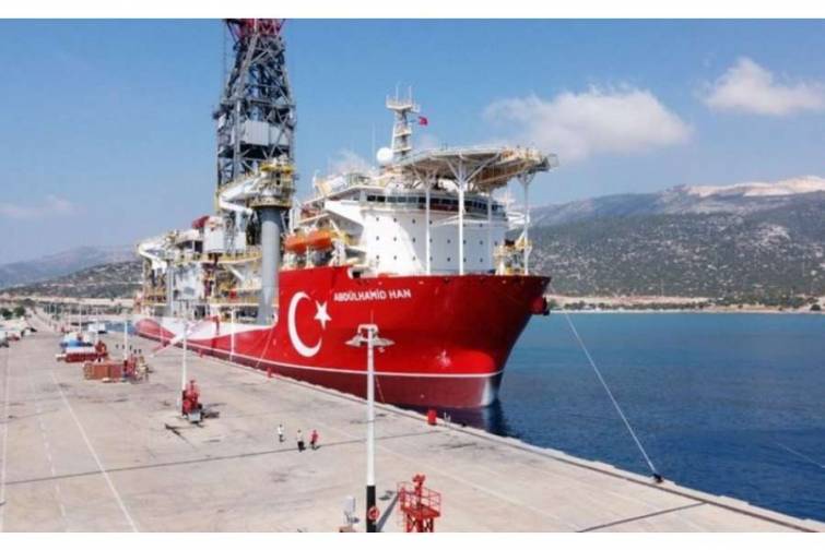 Türkiyənin “Abdülhamid Han” gəmisi Aralıq dənizində qazma işləri aparır