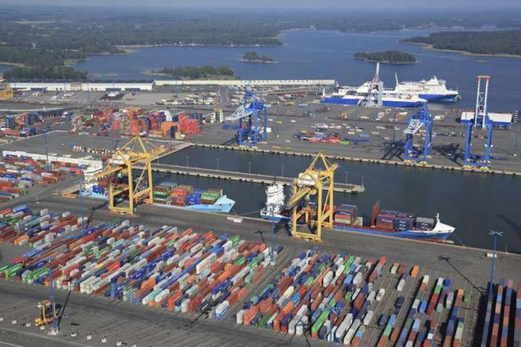 Finlandiya limanlarının ümumi konteyner dövriyyəsi azalıb