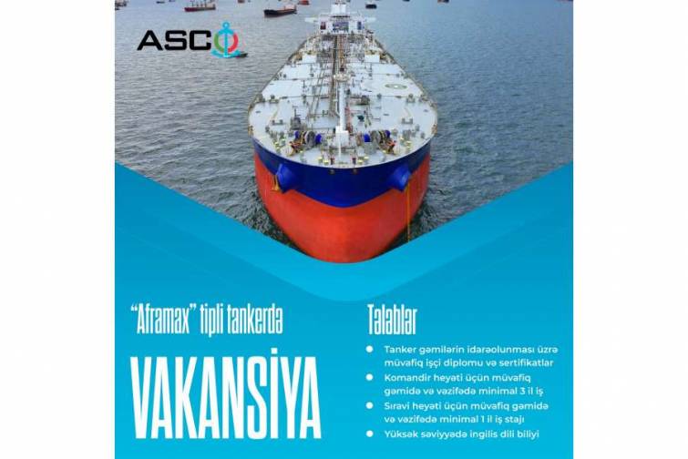 &ldquo;Aframax&rdquo; tipli tankerlərə işə qəbul davam edir