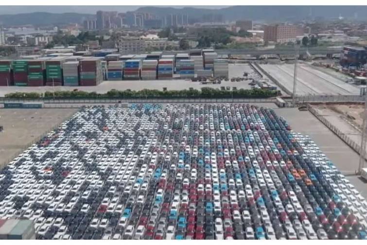 Syamen limanından Avropaya 1800 elektrik avtomobili g&ouml;ndərilib - Video