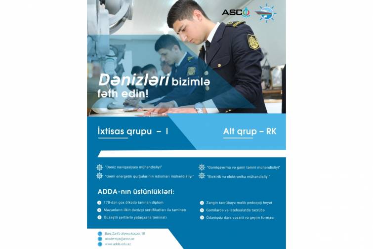 Azərbaycan Dövlət Dəniz Akademiyası abituriyentlərin yolunu gözləyir
