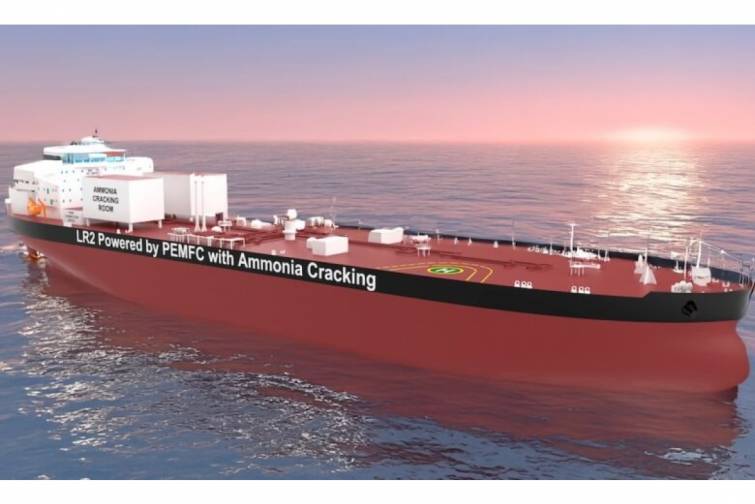 D&uuml;nyada ilk dəfə yanacaq elementi texnologiyalı ammonyakla işləyən tanker dizaynı təqdim edilib