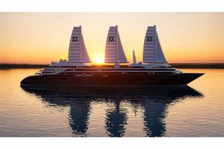 L&uuml;ks ekspedisiya kruiz gəmisi dayanıqlı səyahət &uuml;&ccedil;&uuml;n yelkənlərlə təchiz ediləcək