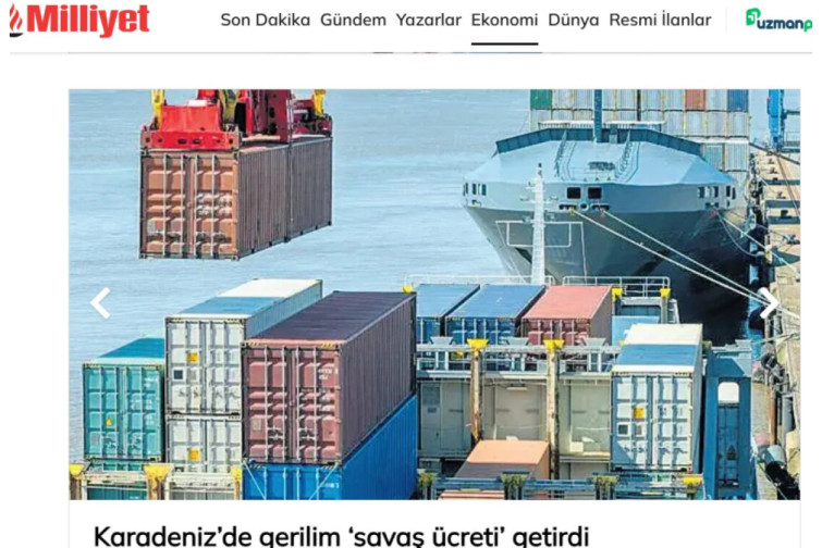 Media: T&uuml;rkiyə şirkətləri y&uuml;kləri Qara dəniz vasitəsilə g&ouml;ndərməkdən imtina edir